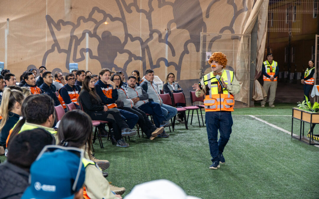 Refuerzan cultura preventiva en faena junto al Profesor Salomón